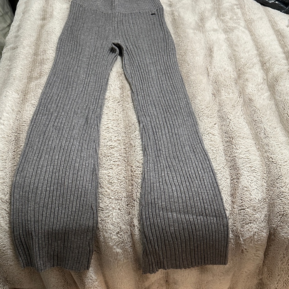 Savage X Fenty Gray Ribbed Sweater Pant